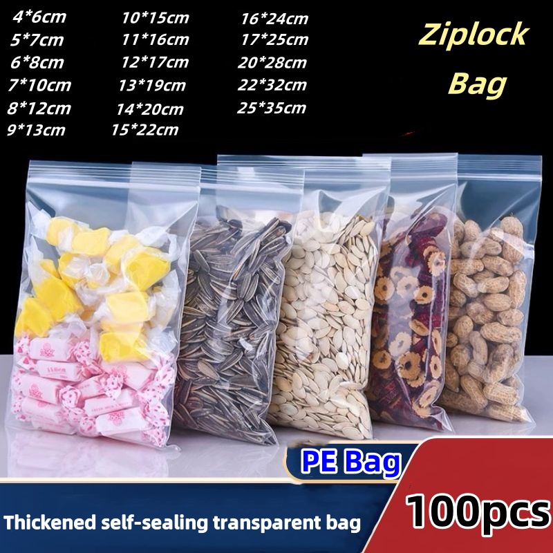 Lock And Lock Food Storage - Bolsas transparentes con cierre hermético para