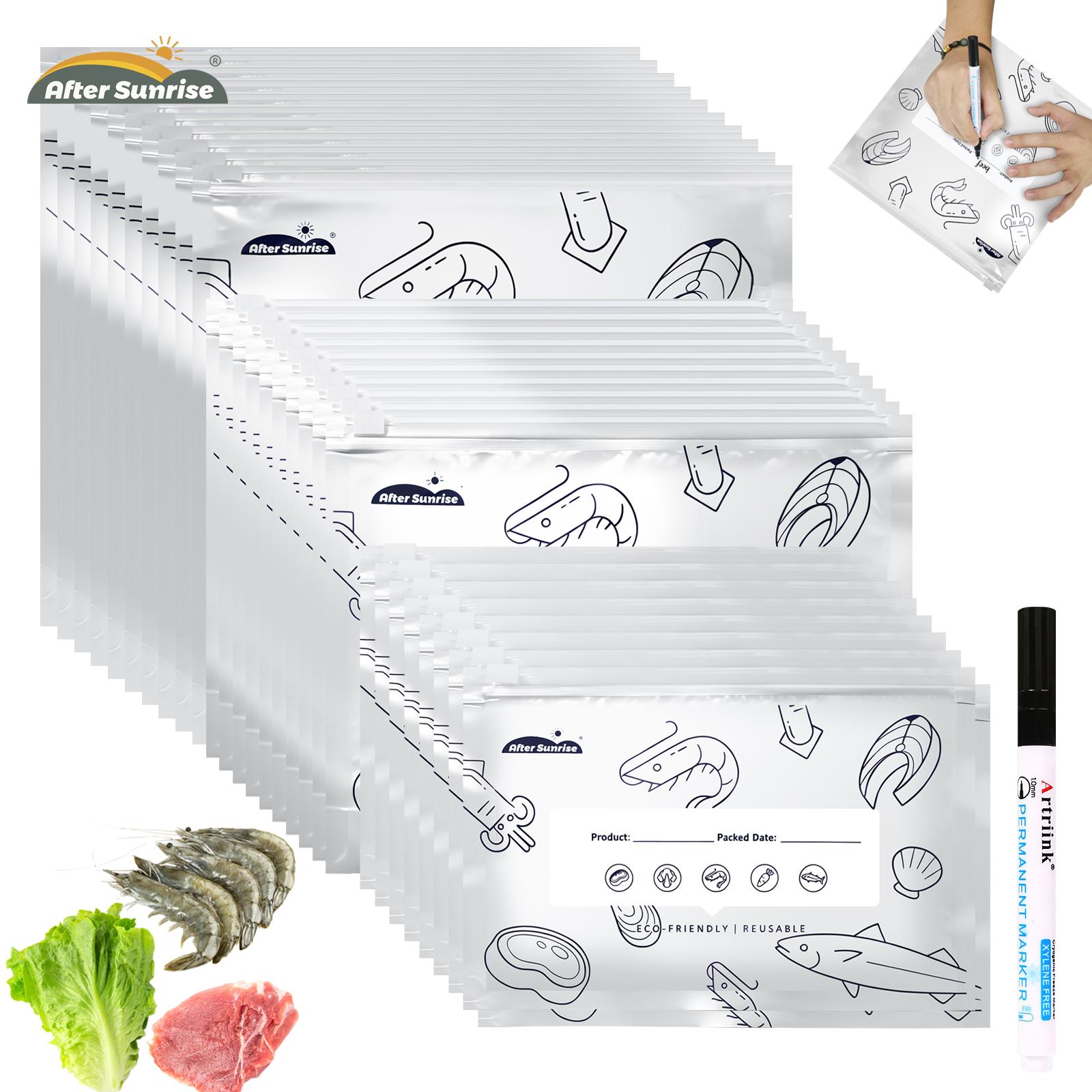 Food Storage Vacuum Bags - 【Alimentos Refrigerados】Bolsas de Almacenamiento Reutilizables de