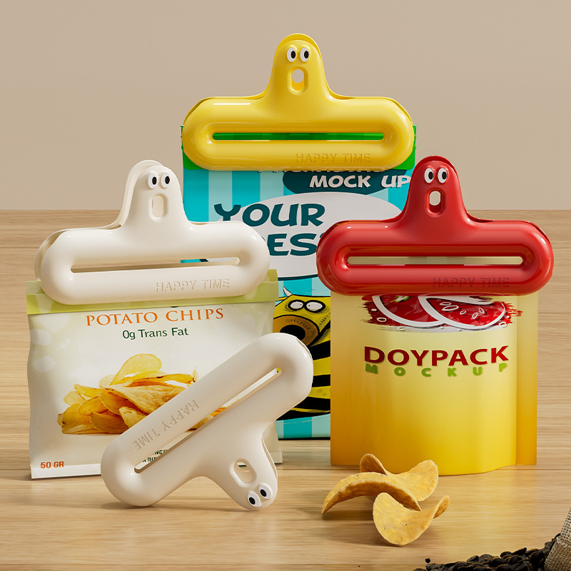 Food Storage Roll Bags - Clip de sellado de dibujos animados
