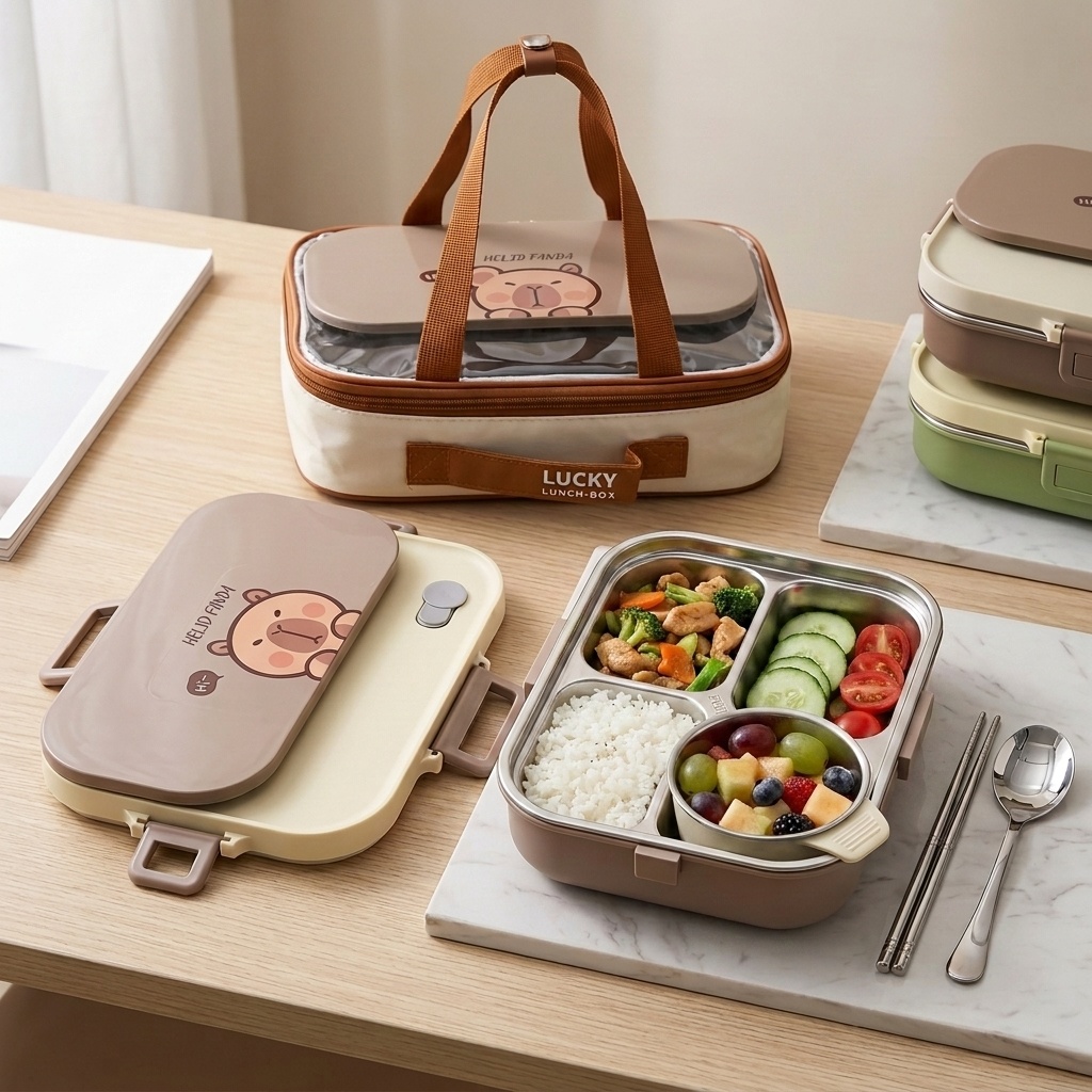 Food Storage Jar Set - Lonchera Bento de Acero Inoxidable 304,