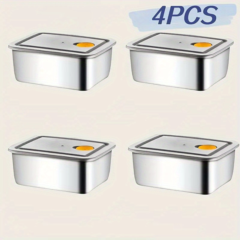 Food Storage Containers Set - Juego de 4 Recipientes de Almacenamiento