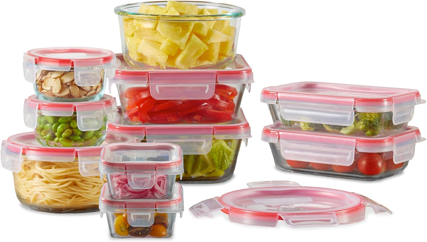 Food Storage Glass Set - Juego de Recipientes Herméticos de Vidrio