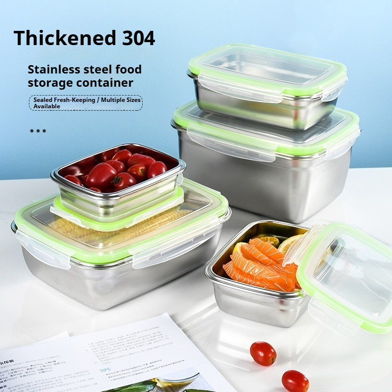 Food Storage Containers Set - Fiambrera de acero inoxidable 304 con