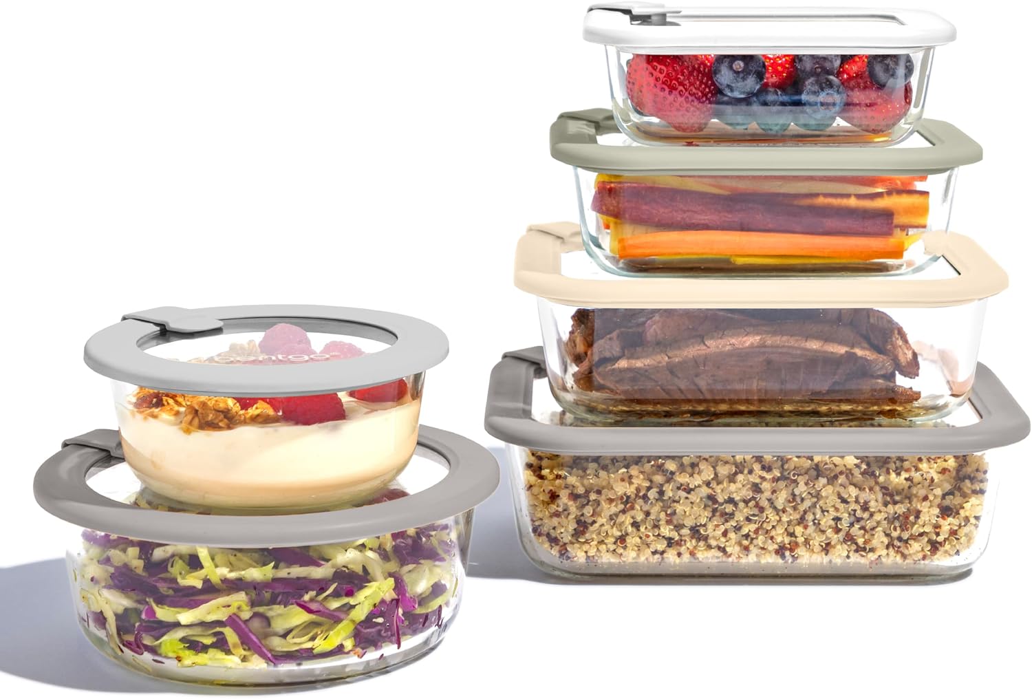 Food Storage Glass Set - Recipientes de Vidrio para Almacenamiento de