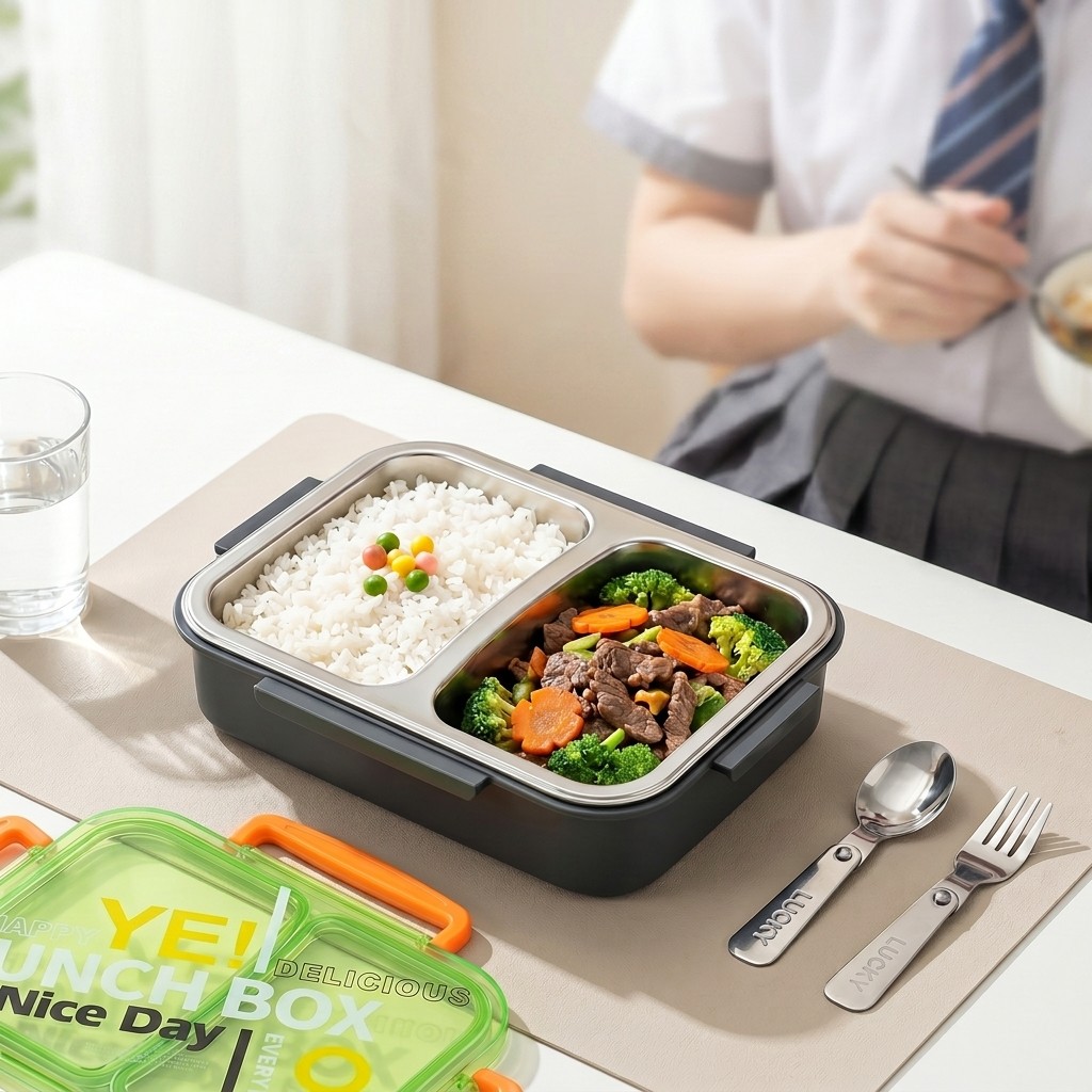Food Storage Made Easy - Lonchera Bento de Acero Inoxidable 304