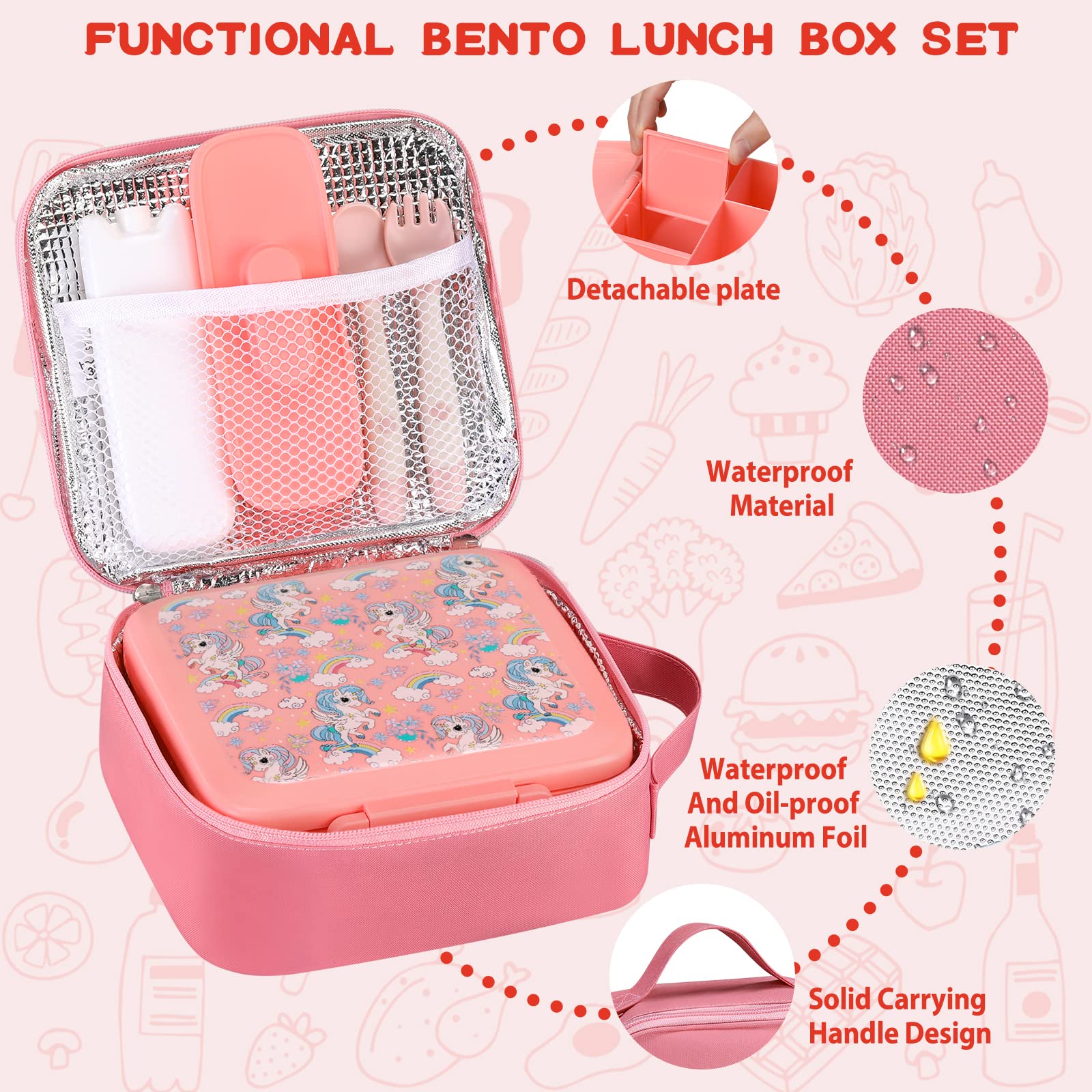 Fiambrera Bento para niños con - Food Storage Vacuum Bags reseña y precio