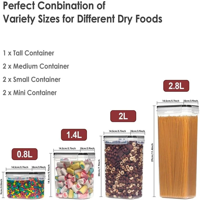 Juego de 7 Recipientes para Al - Food Storage Jar Set reseña y precio