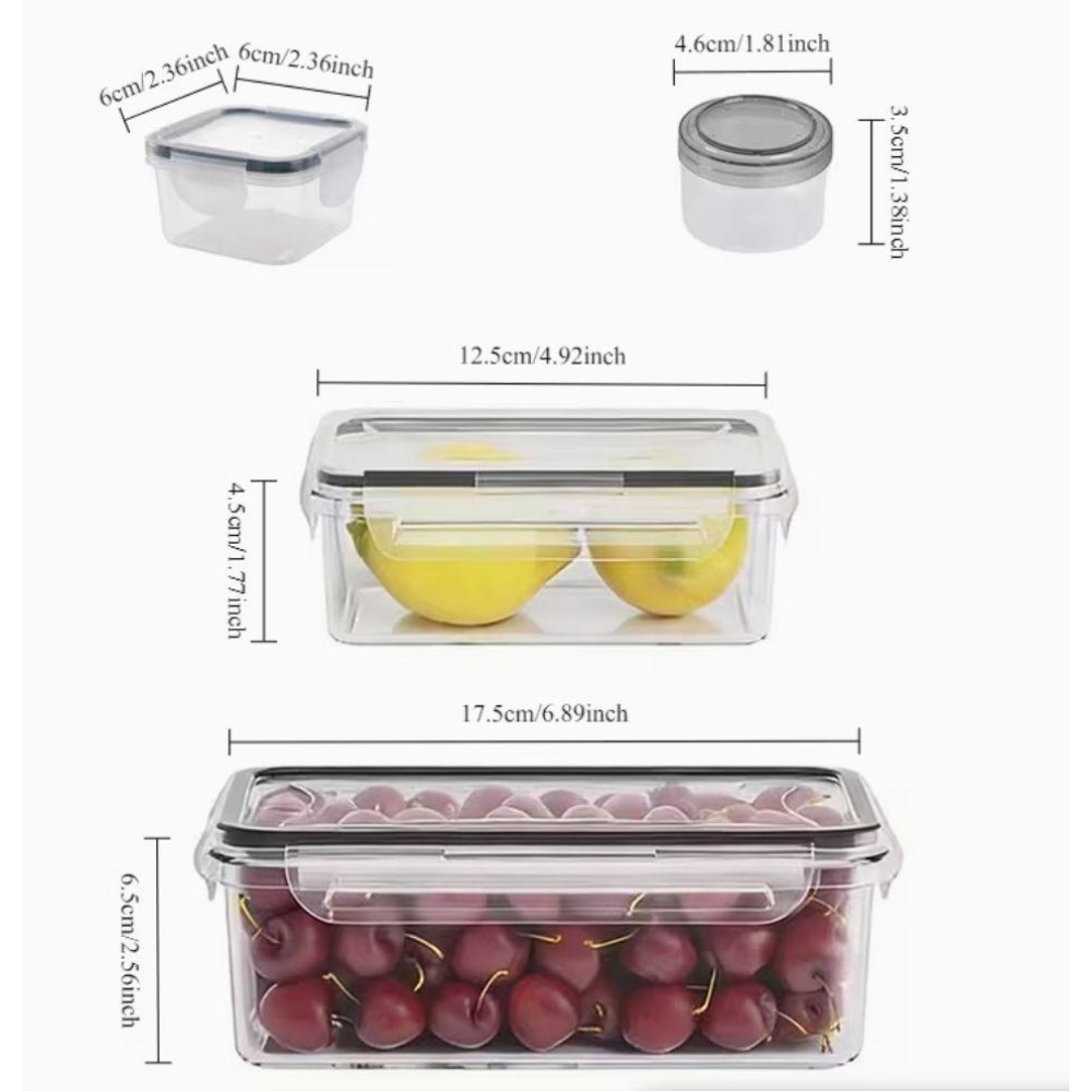 Juego de 4 Recipientes Transpa - Food Storage Containers Set reseña y precio
