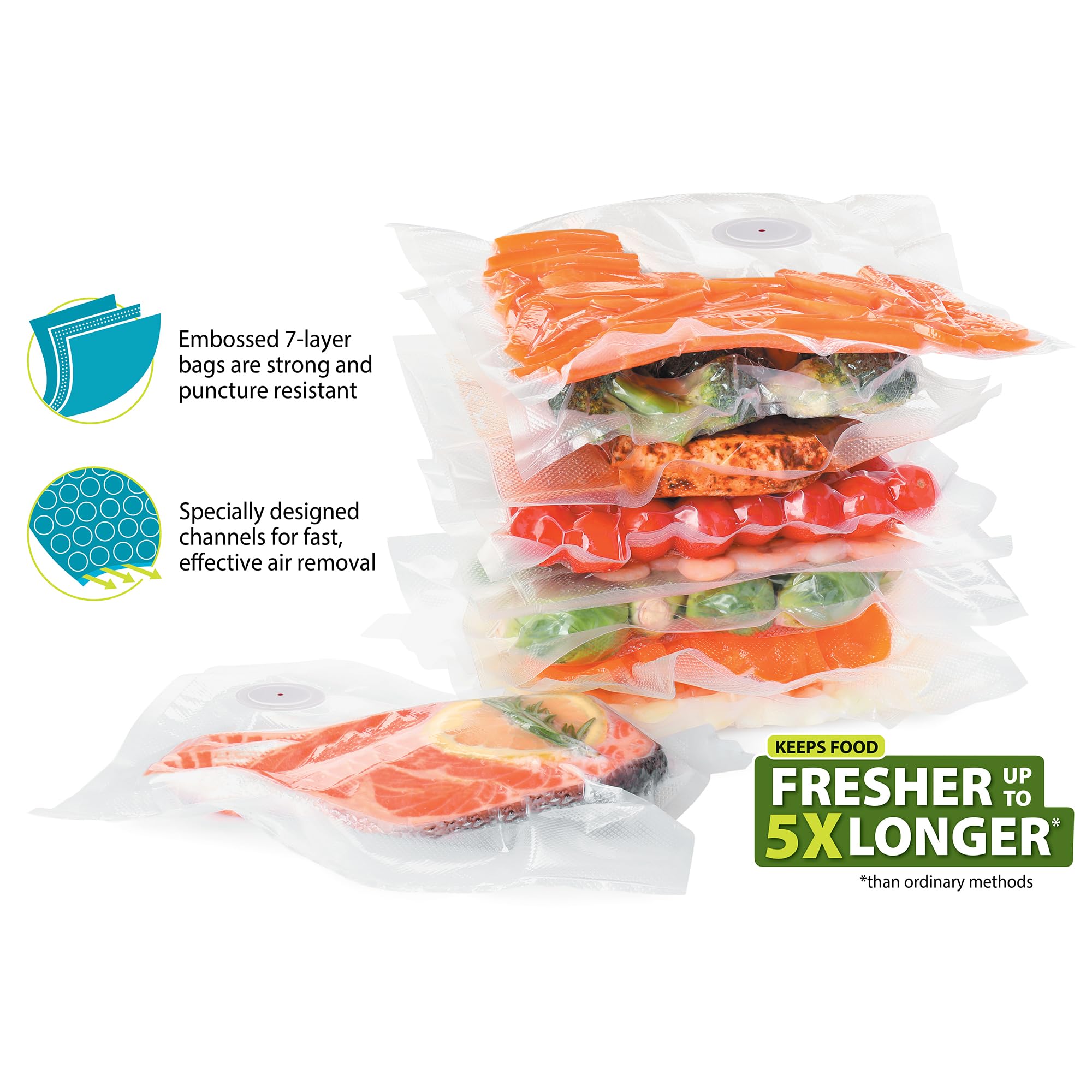 Versión mejorada, bolsa de vac - Food Storage Vacuum Bags reseña y precio