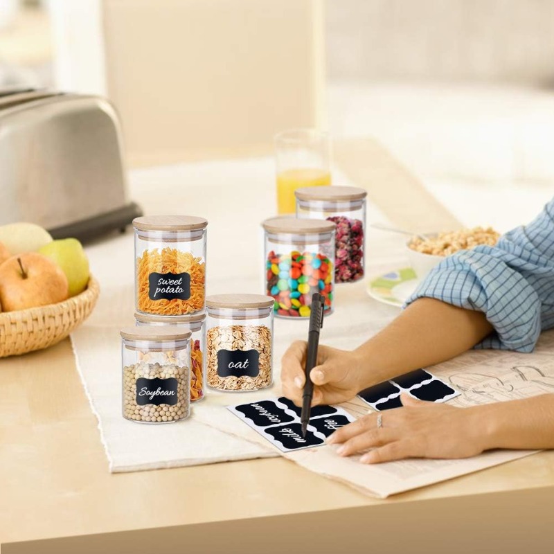 Juego de 12 tarros de vidrio c - Food Storage Glass Set reseña y precio