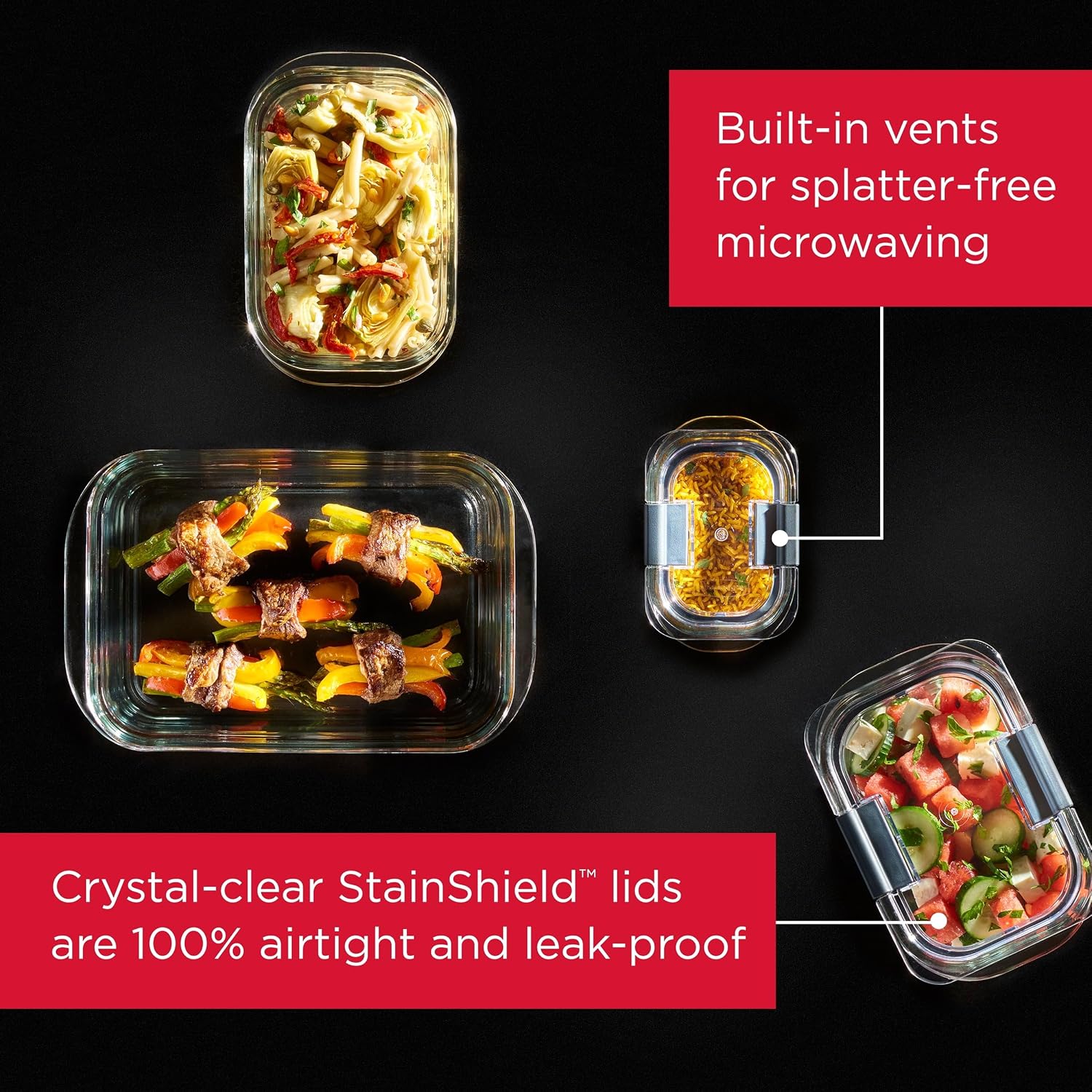 Recipientes de Vidrio Brillian - Food Storage Glass Set reseña y precio