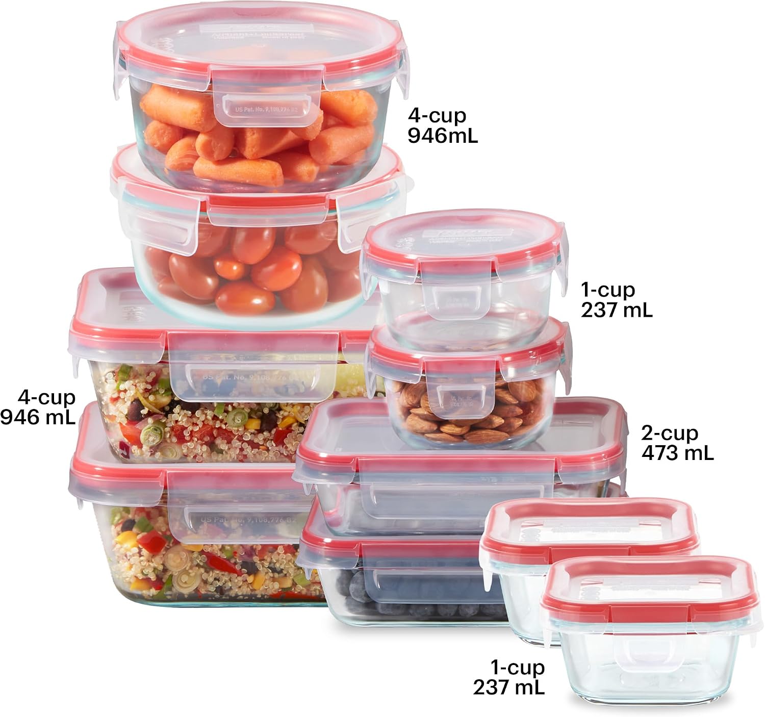 Juego de Recipientes Hermético - Food Storage Glass Set reseña y precio