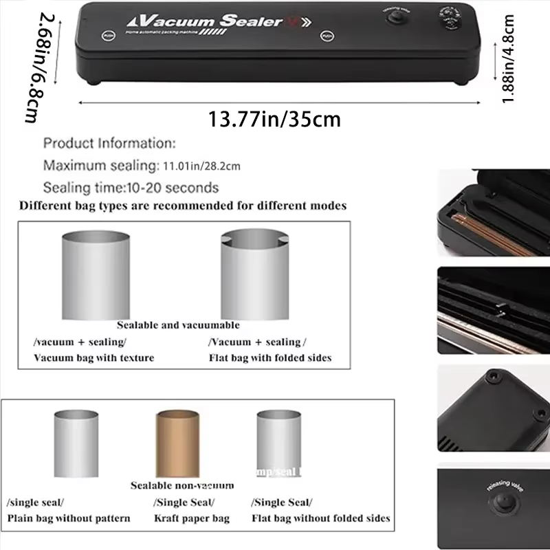Máquina Selladora al Vacío de  - Food Storage Vacuum Bags reseña y precio