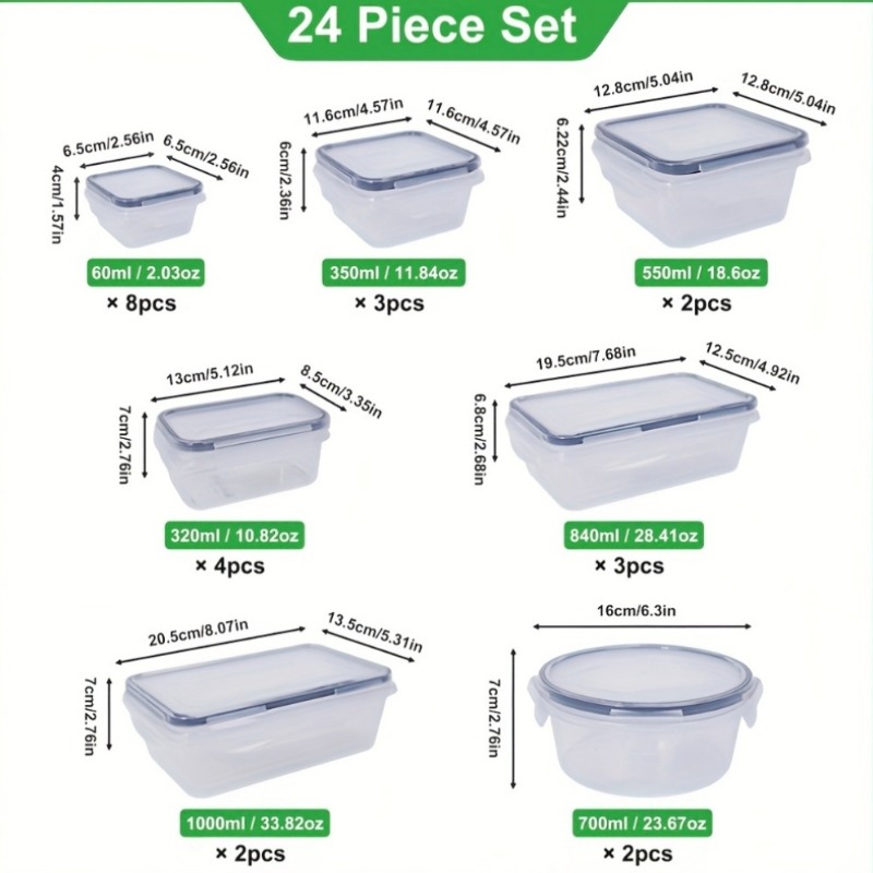 Juego de 48 Recipientes para A - Food Storage Jar Set reseña y precio