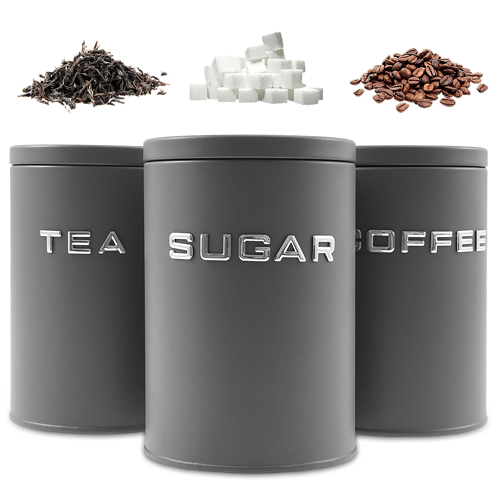 Tarro redondo de Metal para co - Food Storage Jars Airtight reseña y precio